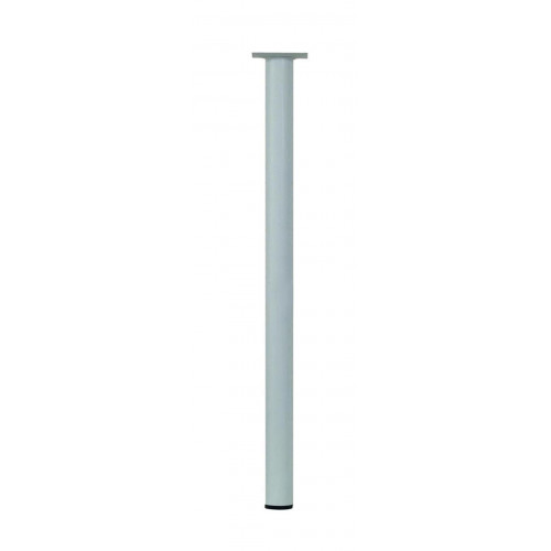 Pied de table basse cylindrique fixe acier époxy blanc, 70 cm - HETTICH