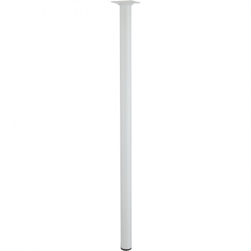 Pied de table basse cylindrique fixe acier époxy blanc, 70 cm - HETTICH