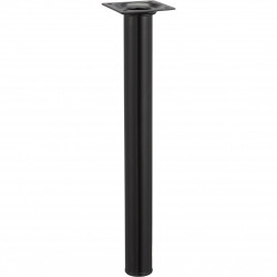 Pied de table basse cylindrique fixe acier époxy noir, 30 cm de marque HETTICH, référence: B6238900