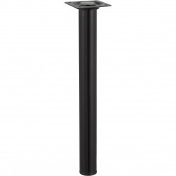 Pied de table basse cylindrique fixe acier époxy noir, 30 cm - HETTICH