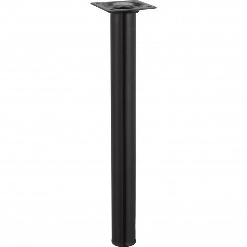 Pied de table basse cylindrique fixe acier époxy noir, 30 cm - HETTICH