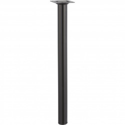 Pied de table basse cylindrique fixe acier époxy noir, 40 cm de marque HETTICH, référence: B6239000