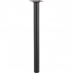 Pied de table basse cylindrique fixe acier époxy noir, 40 cm - HETTICH