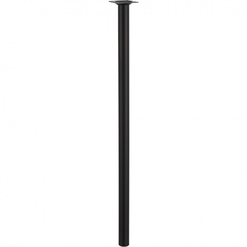 Pied de table basse cylindrique fixe acier époxy noir, 70 cm - HETTICH