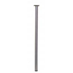 Pied de table basse cylindrique fixe acier mat gris, 70 cm - HETTICH