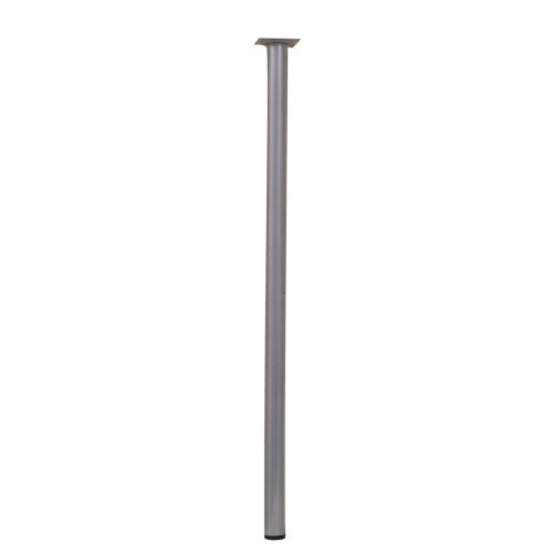 Pied de table basse cylindrique fixe acier mat gris, 70 cm - HETTICH