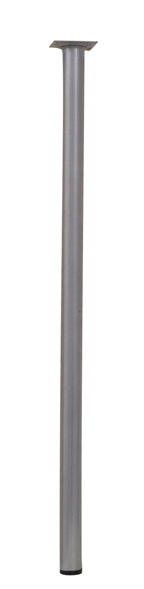 Pied de table basse cylindrique fixe acier mat gris, 70 cm