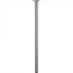 Pied de table basse cylindrique fixe acier mat gris, 70 cm - HETTICH