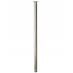 Pied de table carré fixe acier brossé gris, 80 cm - HETTICH