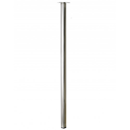 Pied de table carré fixe acier brossé gris, 80 cm - HETTICH