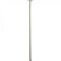 Pied de table carré fixe acier brossé gris, 80 cm - HETTICH