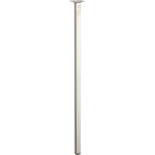 Pied de table carré fixe acier brossé gris, 80 cm - HETTICH