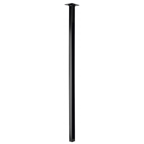 Pied de table carré fixe acier époxy noir, 80 cm - HETTICH