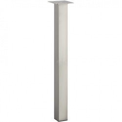 Pied de table carré réglable acier brossé gris, de 70 à 73 cm - HETTICH