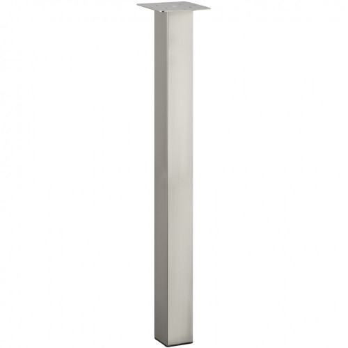 Pied de table carré réglable acier brossé gris, de 70 à 73 cm - HETTICH