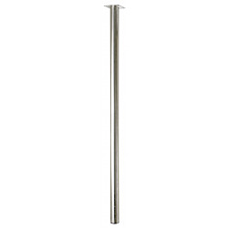 Pied de table cylindrique fixe acier brossé gris, 80 cm - HETTICH