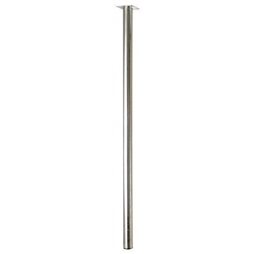 Pied de table cylindrique fixe acier brossé gris, 80 cm - HETTICH