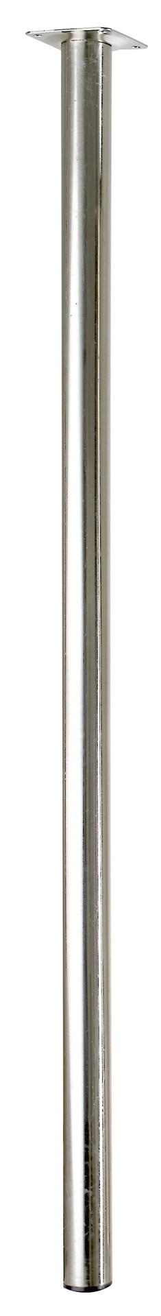 Pied de table cylindrique fixe acier brossé gris, 80 cm