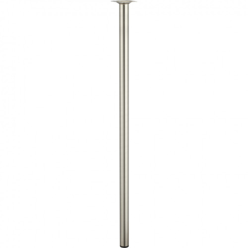 Pied de table cylindrique fixe acier brossé gris, 80 cm - HETTICH