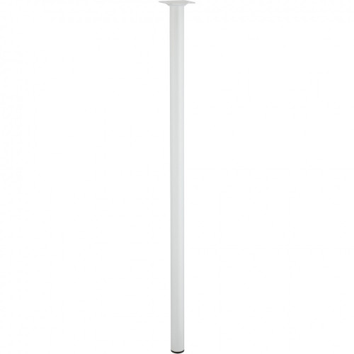 Pied de table cylindrique fixe acier époxy blanc, 80 cm - HETTICH