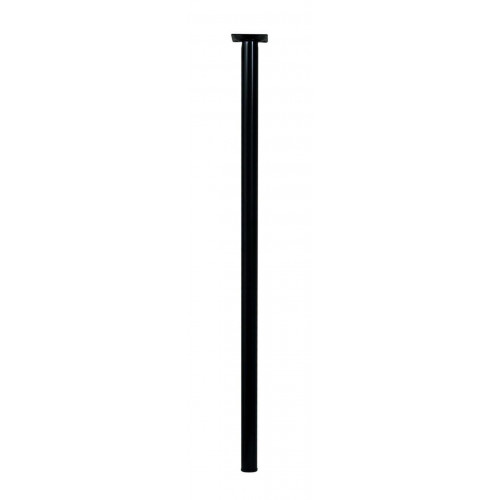 Pied de table cylindrique fixe acier époxy noir, 80 cm - HETTICH