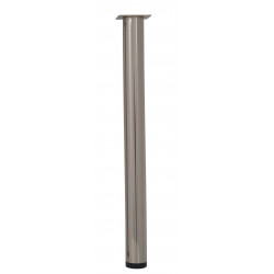 Pied de table cylindrique réglable acier brossé gris, de 70 à 73 cm de marque HETTICH, référence: B6240300