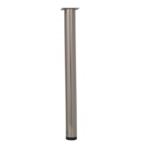 Pied de table cylindrique réglable acier brossé gris, de 70 à 73 cm - HETTICH