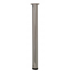 Pied de table cylindrique réglable acier chromé gris, de 70 à 73 cm de marque HETTICH, référence: B6240400