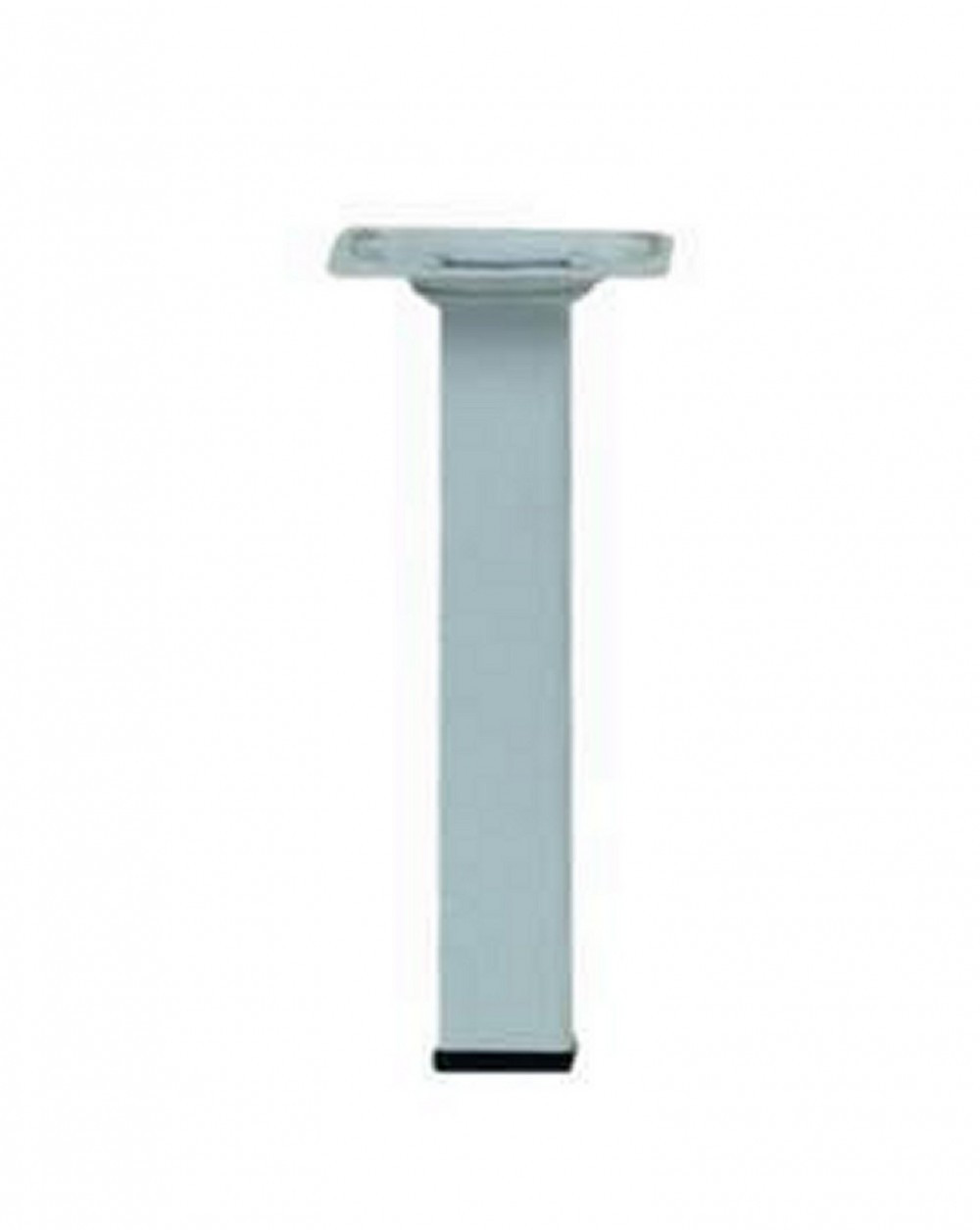 Pied meuble carré HETTICH fixe acier époxy blanc