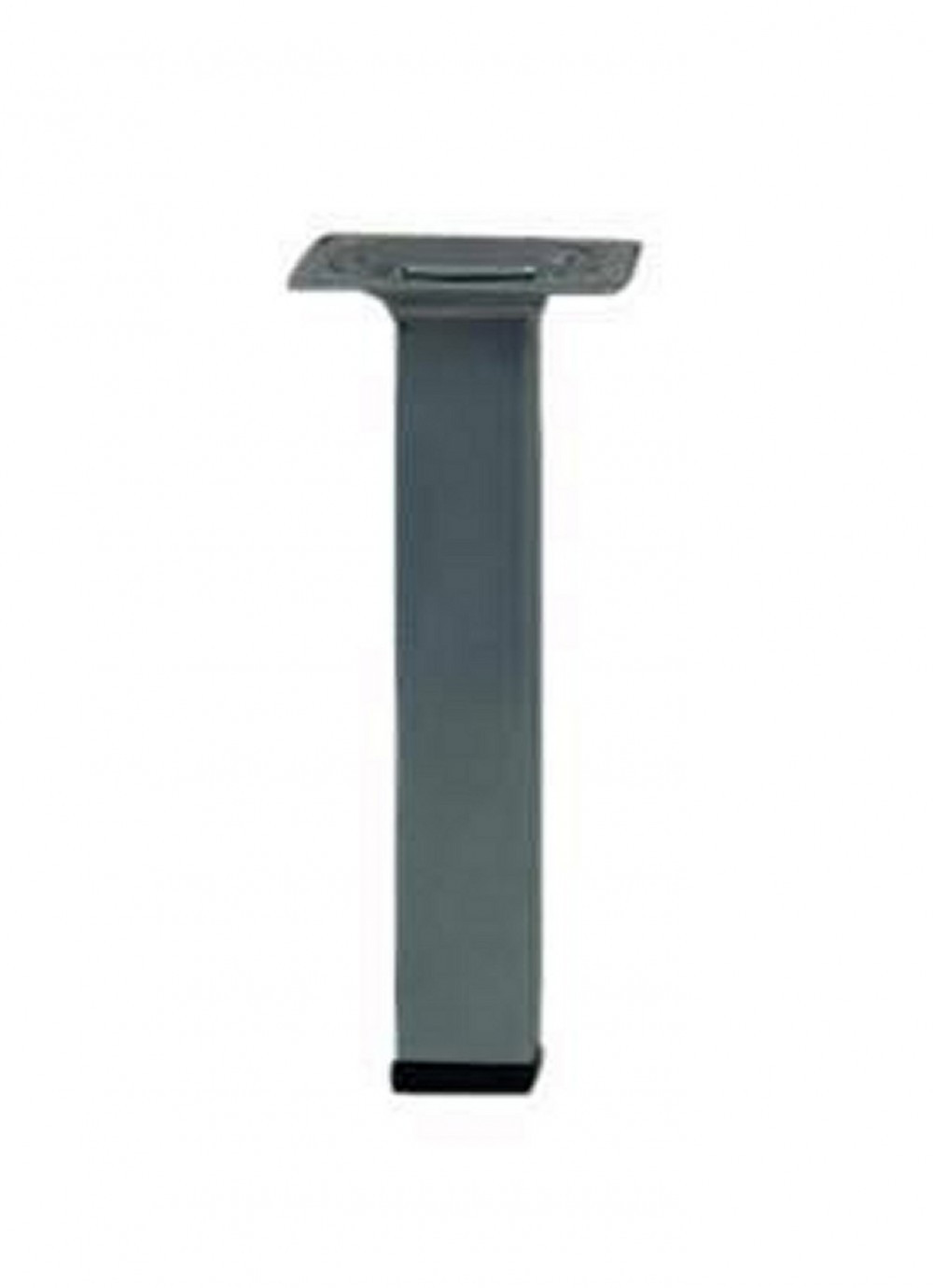 Pied meuble carré HETTICH fixe acier époxy gris
