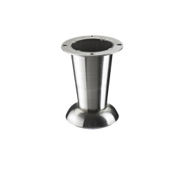 Pied meuble cylindrique HETTICH fixe acier brossé gris de marque HETTICH, référence: B6241400