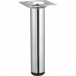 Pied meuble cylindrique HETTICH fixe acier chromé gris de marque HETTICH, référence: B6241500