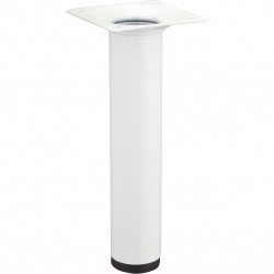 Pied meuble cylindrique HETTICH fixe acier époxy blanc de marque HETTICH, référence: B6241700