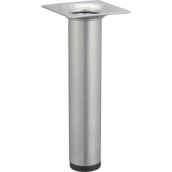 Pied meuble cylindrique HETTICH fixe acier époxy gris de marque HETTICH, référence: B6241800
