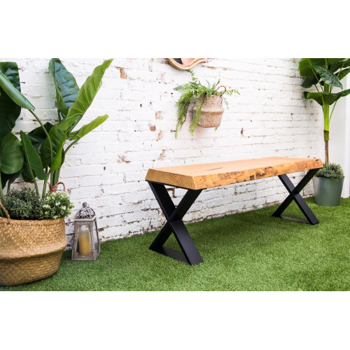 Pied meuble design REI fixe métal brut noir - REI