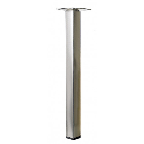 Pied table basse carré HETTICH fixe acier brossé gris - HETTICH