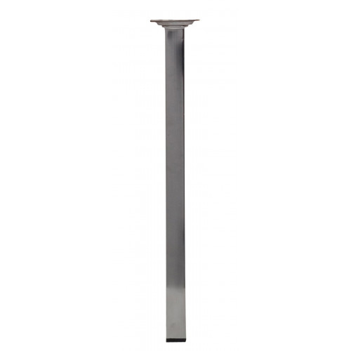 Pied table basse carré HETTICH fixe acier chromé gris - HETTICH