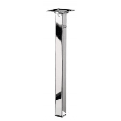 Pied table basse carré HETTICH fixe acier chromé gris - HETTICH