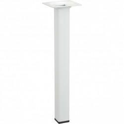 Pied table basse carré HETTICH fixe acier époxy blanc - HETTICH