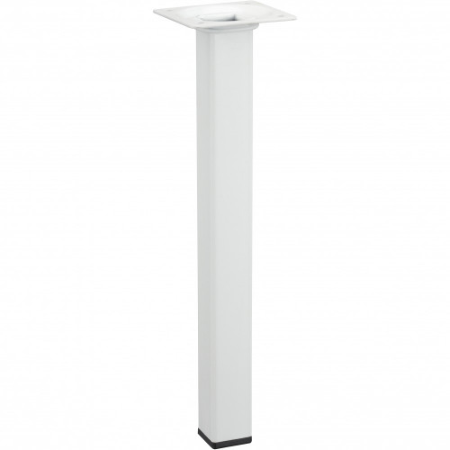 Pied table basse carré HETTICH fixe acier époxy blanc - HETTICH