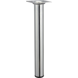 Pied table basse cylindrique HETTICH fixe acier chromé gris de marque HETTICH, référence: B6243800