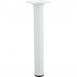 Pied table basse cylindrique HETTICH fixe acier époxy blanc - HETTICH