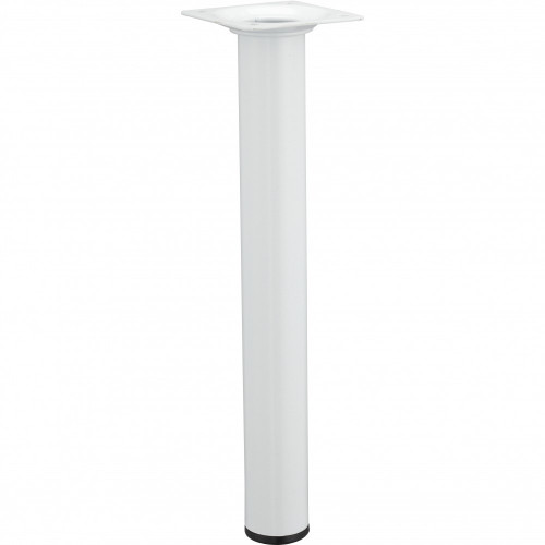 Pied table basse cylindrique HETTICH fixe acier époxy blanc - HETTICH