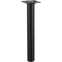 Pied table basse cylindrique HETTICH fixe acier époxy noir - HETTICH