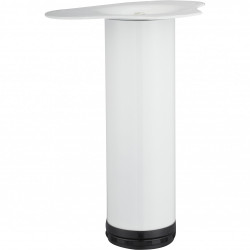 Pied table basse cylindrique HETTICH réglable acier époxy blanc - HETTICH