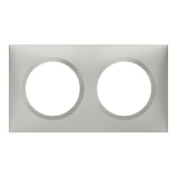 Plaque double Dooxie, LEGRAND, aluminium - LEGRAND