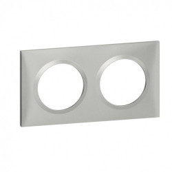 Plaque double Dooxie, LEGRAND, aluminium - LEGRAND