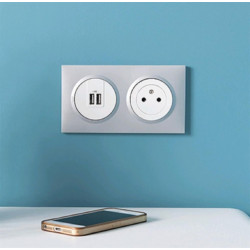 Plaque double Dooxie, LEGRAND, aluminium - LEGRAND