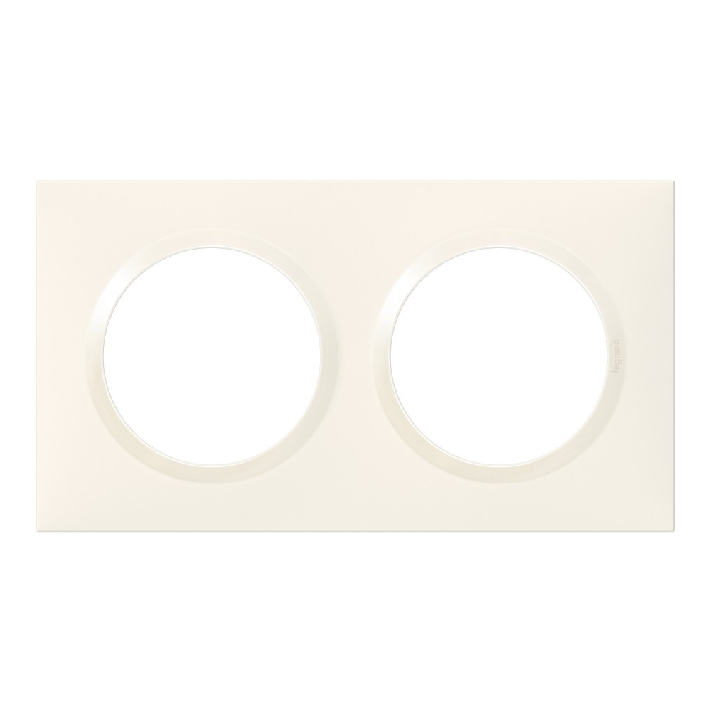 Plaque double Dooxie, LEGRAND, blanc