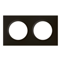 Plaque double Dooxie, LEGRAND, noir velours de marque LEGRAND, référence: B6245600